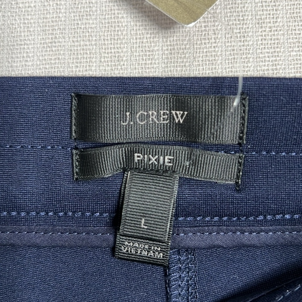 J.Crew Black Label Pixie Ponte Stretch Pants Size L NWT Navy Blue - Picture 12 of 12